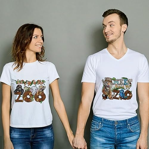 Miniatura 6 de 6 calcomanías de animales para planchar para diseño de ropa, lindos parches de transferencia de calor de tigre, vinilo HTV para planchar para