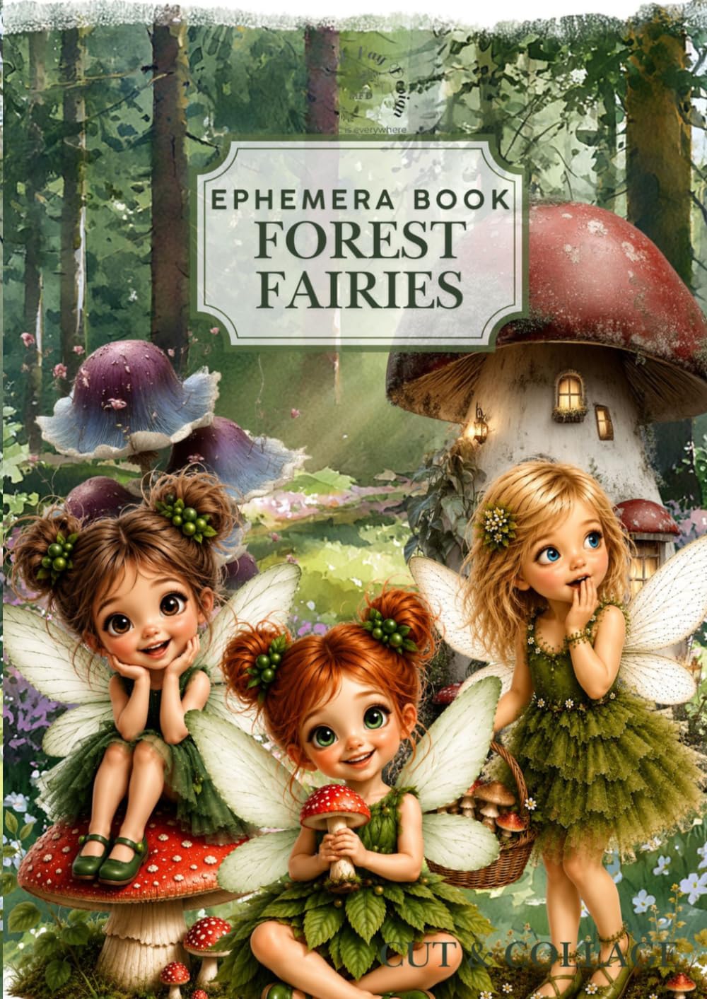 Forest Fairies Ephemera Book, Cut and Collage, Fussy cut, Art journaling, Scrapbooking, ATC cards (German Edition)