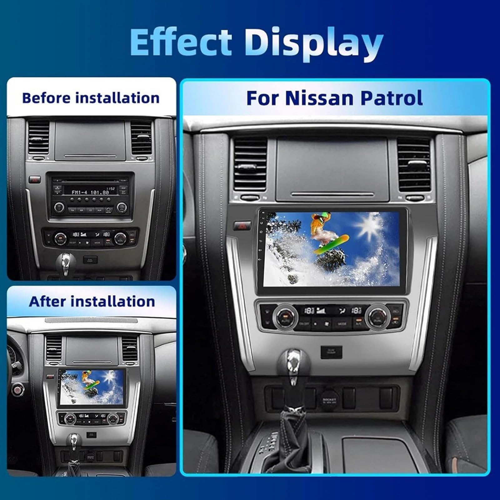 9"stereo radio samochodowe do Nissan Patrol 2010-2020 Carplay