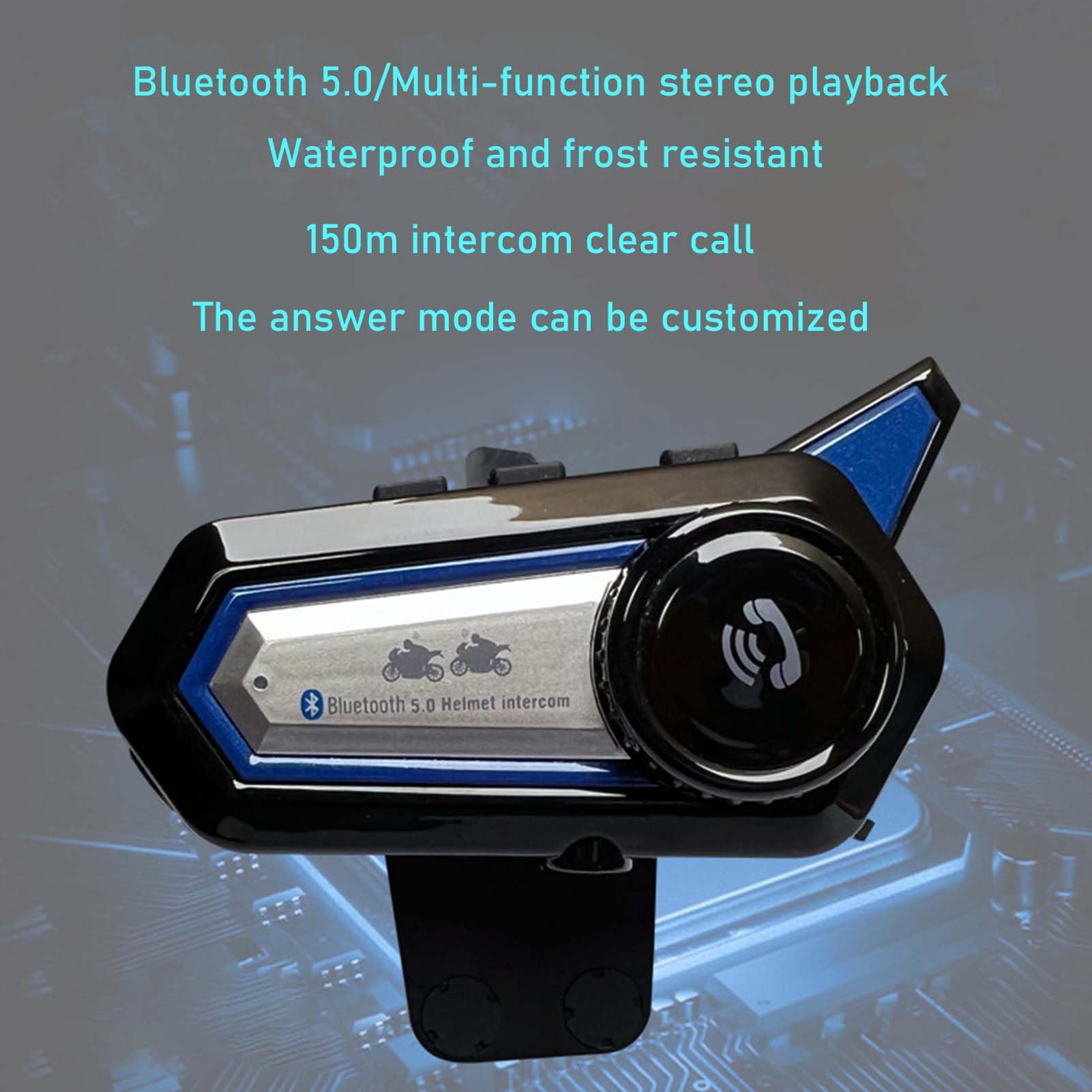 BT31B - Cuffie per casco da moto, Bluetooth, per moto, con funzione vivavoce e protezione IP67