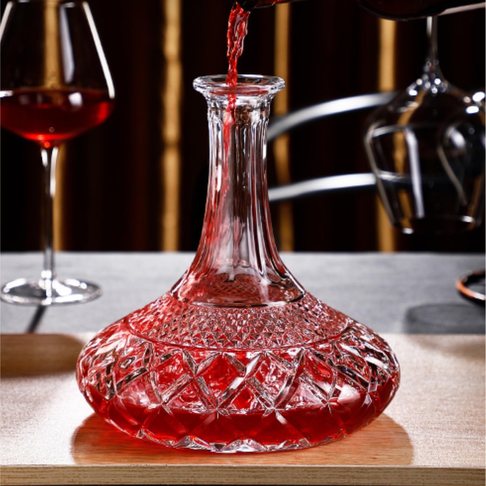 Decantador Vino Jarra Decantadora For Licor Y Vino con Tapón For El Hogar, Bar La Cena Wine Decanter