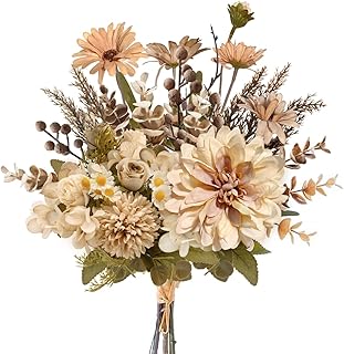 30 Flower and Candle Table Decor Ideas for Romantic Settings 46 16-inch Artificial Fake Flowers Silk Table Arrangements Faux Plastic Flo...