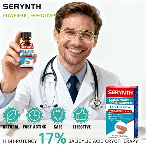Miniatura 4 de SERYNTH Removedor de verrugas de ácido salicílico, potente fórmula de congelación líquida para eliminar verrugas, rápida y sin dolor para eliminar