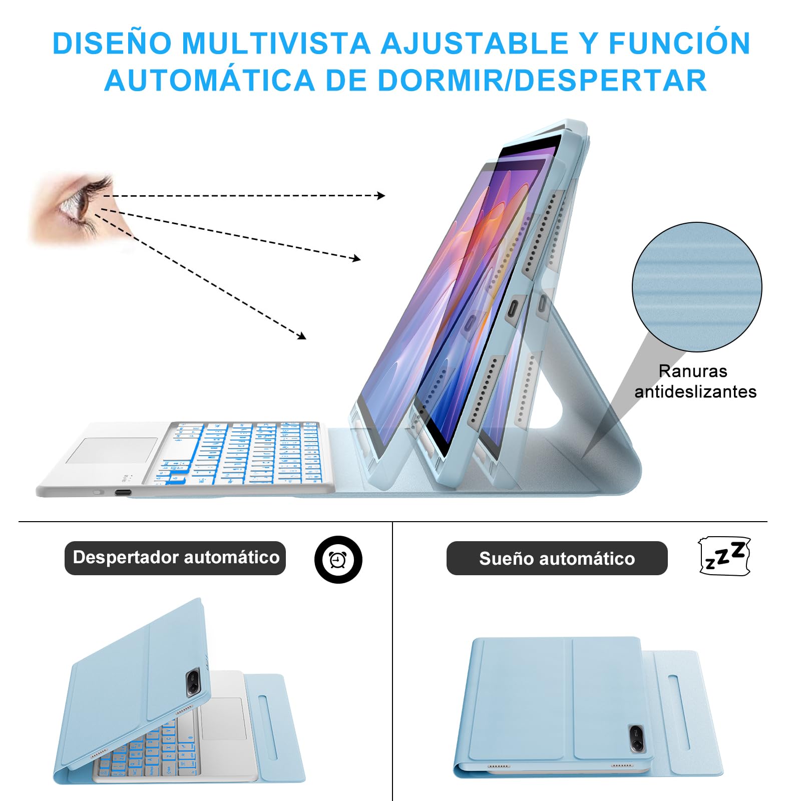 Funda Teclado para Xiaomi Redmi Pad 2 11"/Xiaomi Redmi Pad SE 11 Pulgada