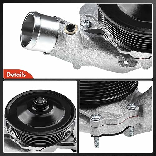 Miniatura 7 de A-Premium Agua del motor con polea DOHC, 6,8Cyl 3.0L 5.0L Compatible con Jaguar F-Type, F-Pace, XF, XFR, XJ, XJR, XKR, XKR-S y Land Rover Discovery,