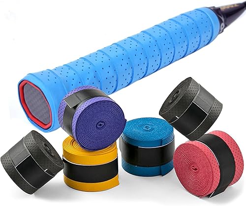 Cinta de agarre de raqueta, cinta de agarre antideslizante para raqueta de tenis, 6 unidades, raqueta de bádminton de squash, agarre antideslizante