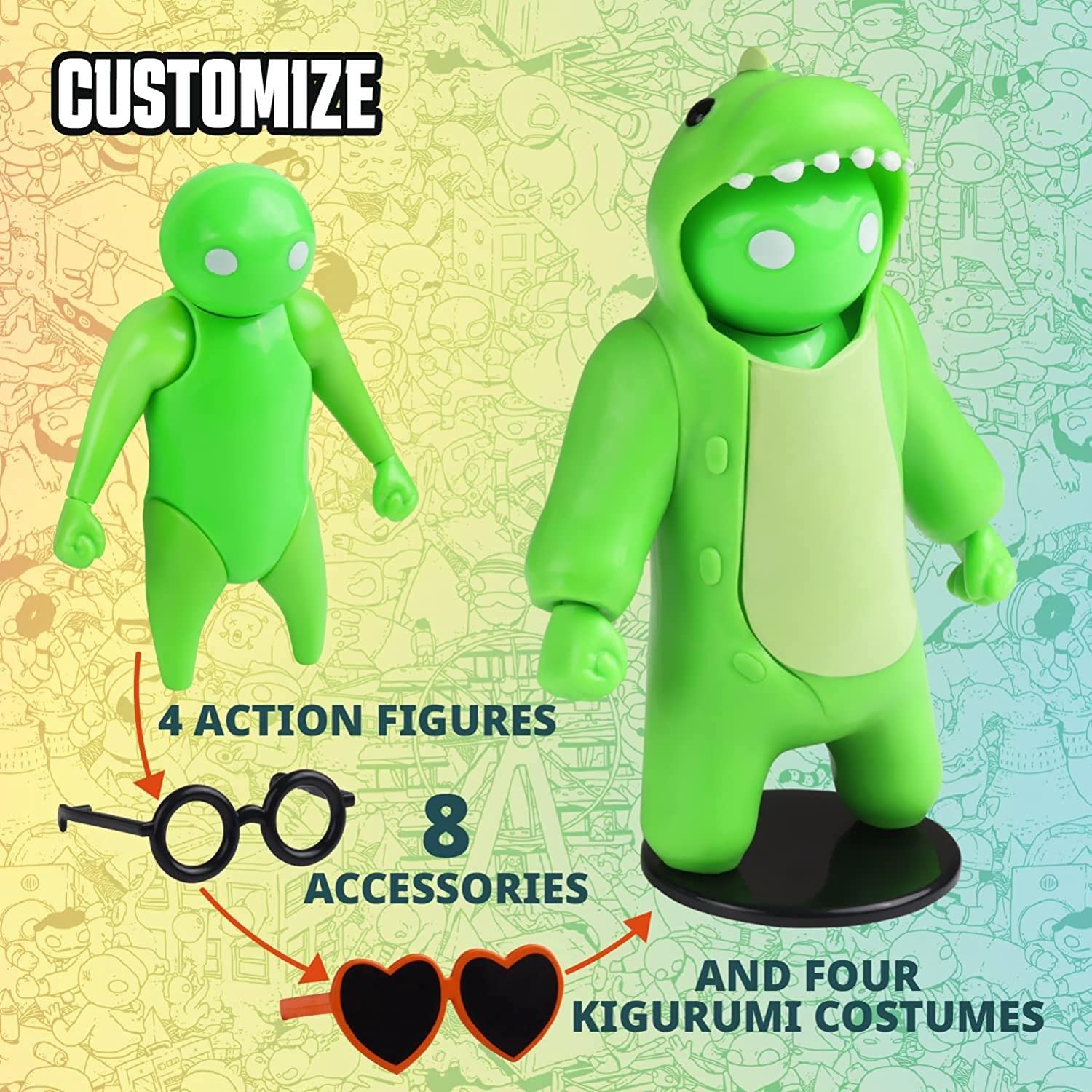 Amazon.co.jp: Gang Beasts アクションフィギュア 究極のコレクター