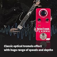 Vista 121 de FLAMMA FC05 Mini pedal de modulación con brida de coro Trémolo Phaser Vibrato Rotary Liquid Autowah Stutter Ring LowBit