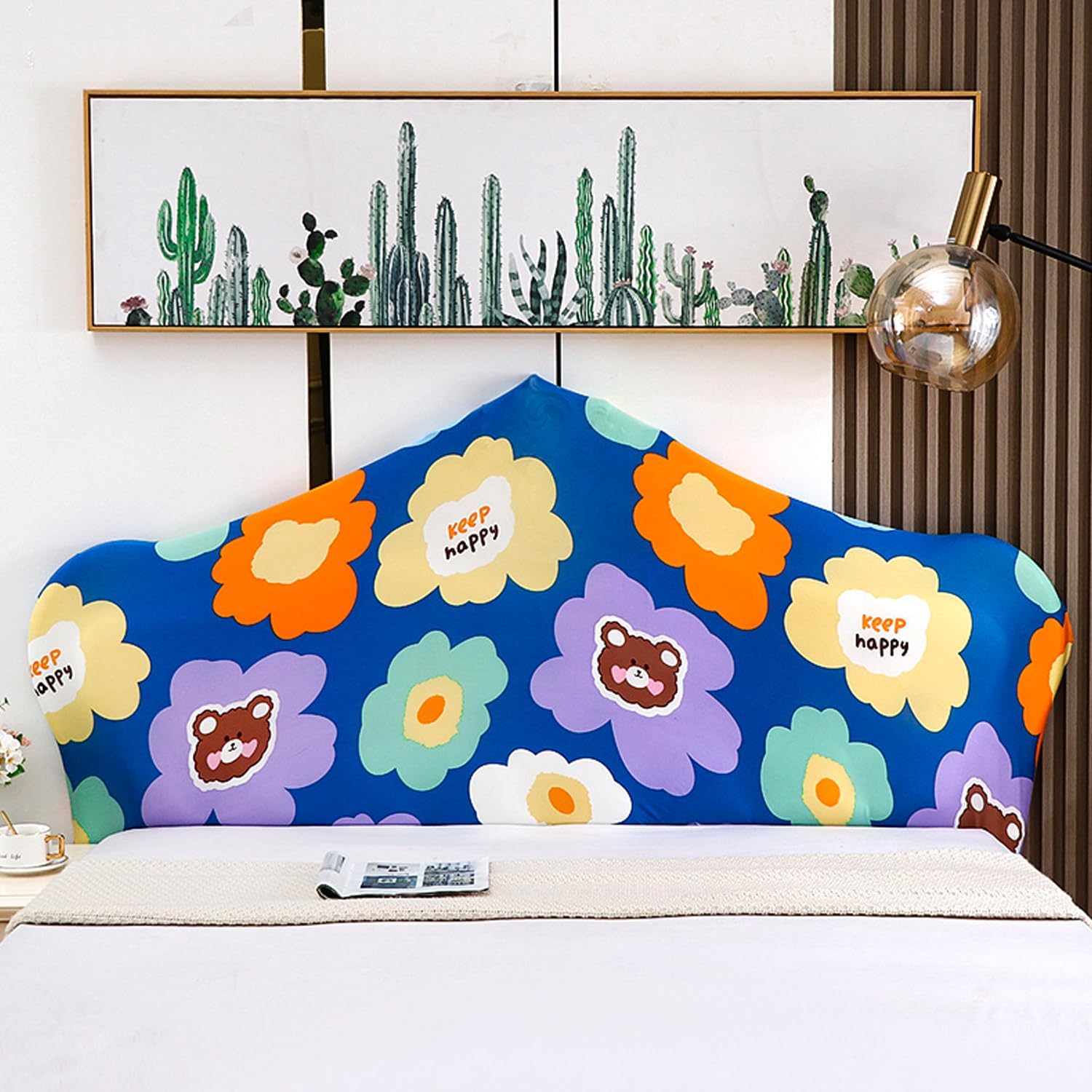 Bed Headboard Cover Queen Size High Elastic Special-Shaped Bed Headboard Cover Washable Bed Headboard Slipcover Dustproof Protector Cover for Bedroom Headboard,U,190/210cm