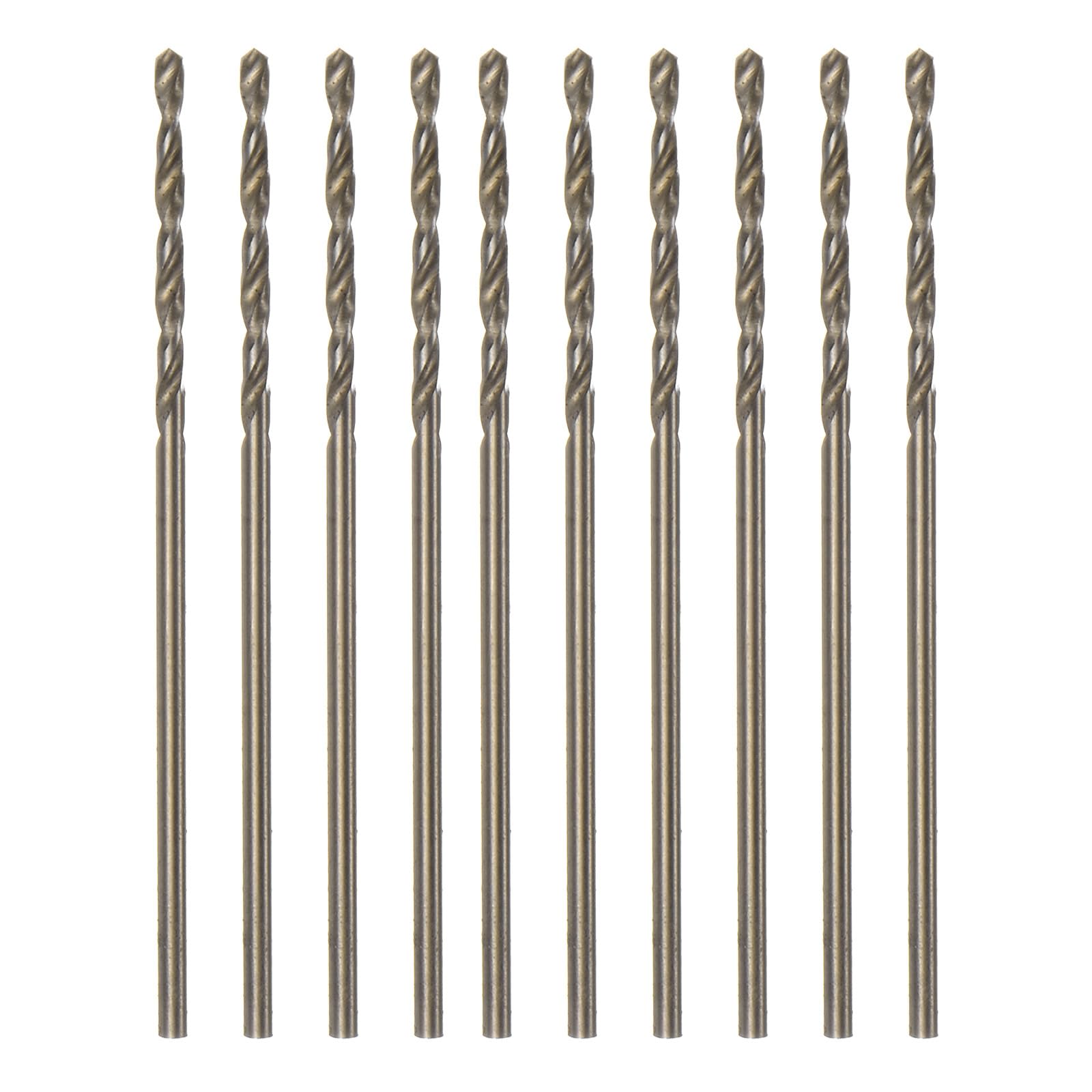 QUARKZMAN 10 Stück Metallbohrer 1,1 mm M35 HSS Cobalt Spiralbohrer Werkzeug für Edelstahl, Kupfer, Holz, Kunststoff und andere harte Materialien