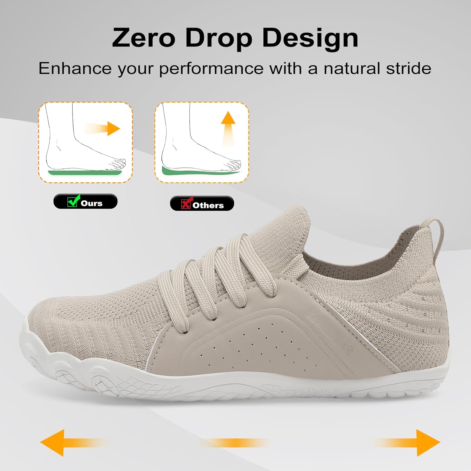 relxfeet Women's Barefoot Trail Running Shoes Wide Toe Box Zero Drop Minimalist Shoes Lightweight Breathable for Walking Gym Hiking