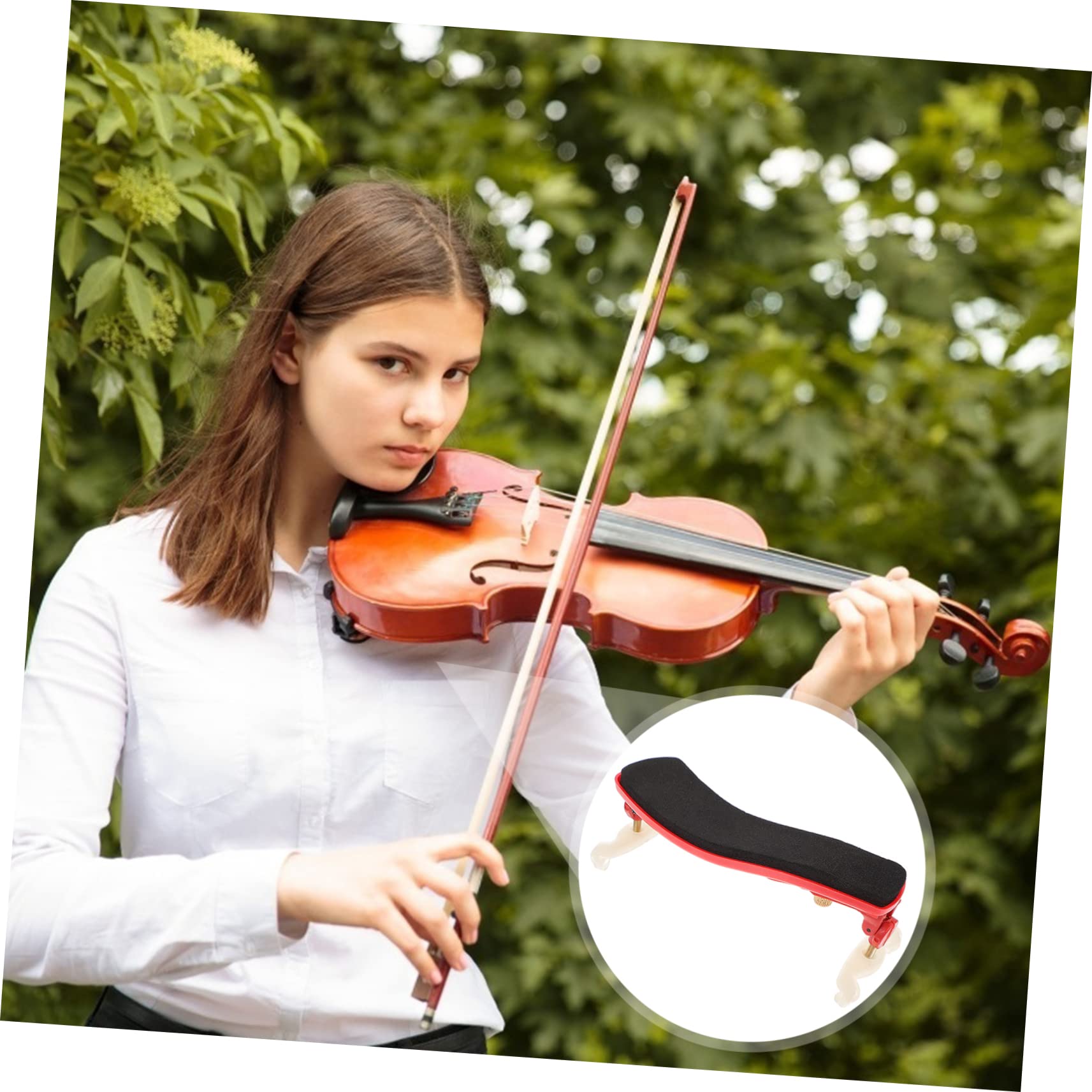 GALPADA 1Pc Violin Shoulder Rest for Portable Rubber Shoulder Support Pad Comfortable Protection for Beginners Accessory for String Instrument Players