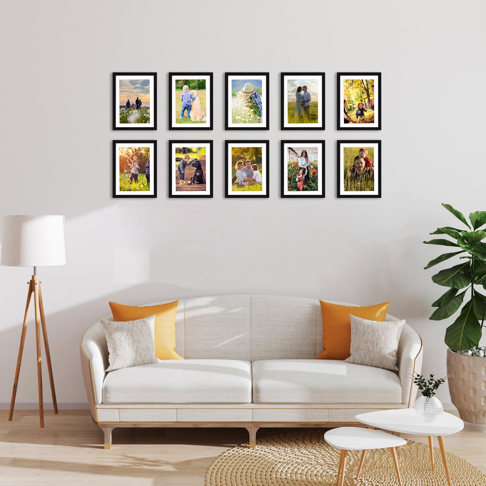 Afuly Cadre Photo Multiple 3 Photos pour 10x15 Bois Blanc Collage