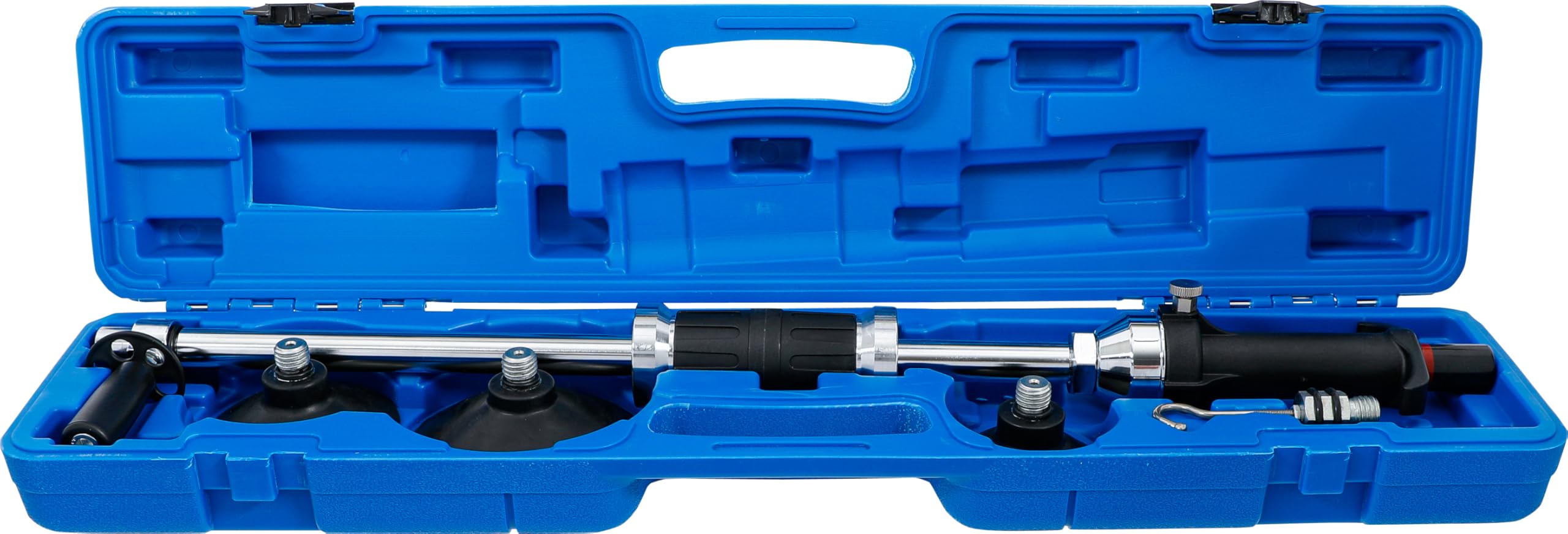 BGS 8703 | Vakuum-Ausbeul-Satz | Gleithammer | Handpumpe | 3 Saugköpfe | Saugköpfe Ø 70, 100, 125 mm | Gleithammergewicht 1100 g | unabhängig von Druckluftsystemen