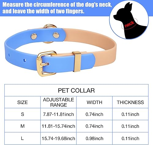 Miniatura 5 de HIIXHC Collares de perro impermeables, suaves, duraderos, fáciles de limpiar, ajustables de goma para perros pequeños, medianos y grandes
