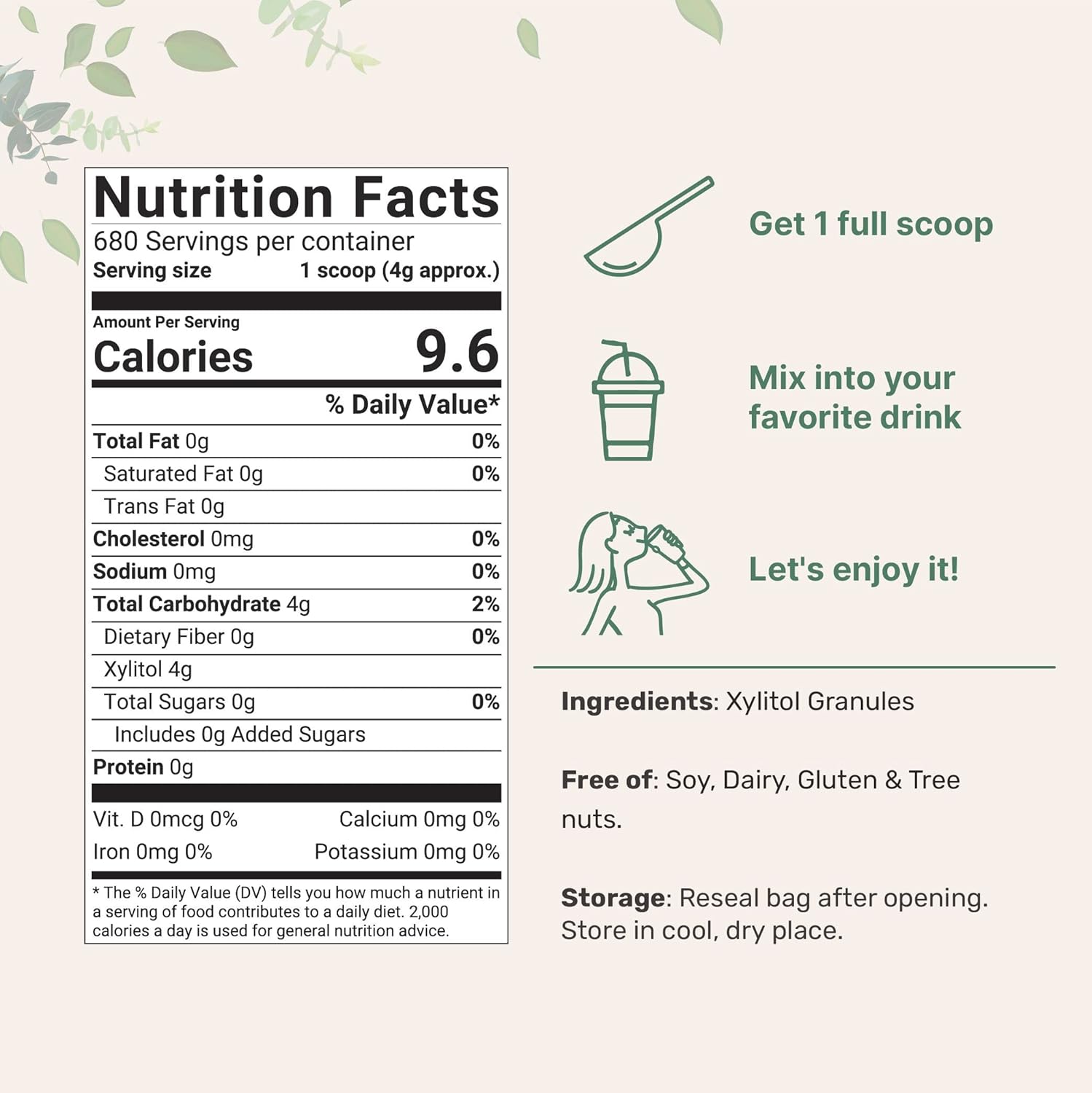 Xylitol Sweetener, 6 Pounds, Natural Sweetener, 11 Sugar Substitute