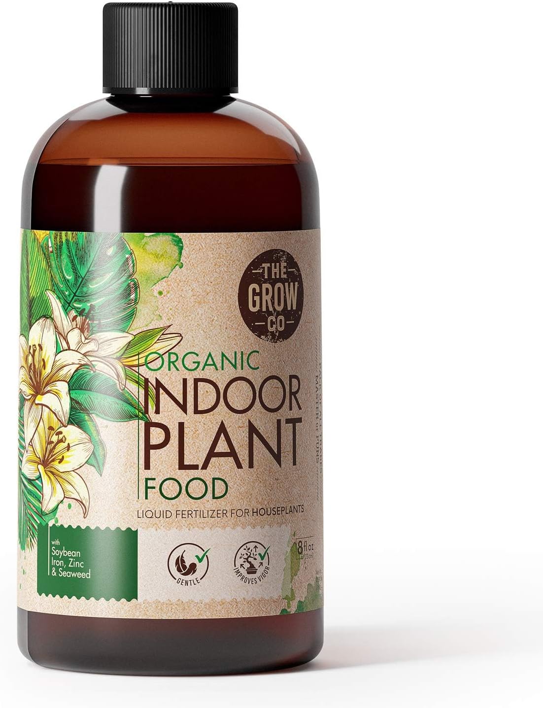 Organic Indoor Plant Food - All-Purpose Liquid Fertilizer - Best for Live Houseplants Indoors + Common Home Outdoor Plants in Pots (8 oz)