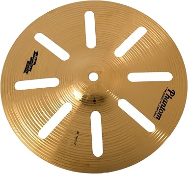 Trash Splash & Trash Crash Cymbals, 10 / 18, Durable Alloy Effect Cymbal,Black or Gold Finish, Fast Attack Short Decay for Drum Kit Gold, 10 inches
