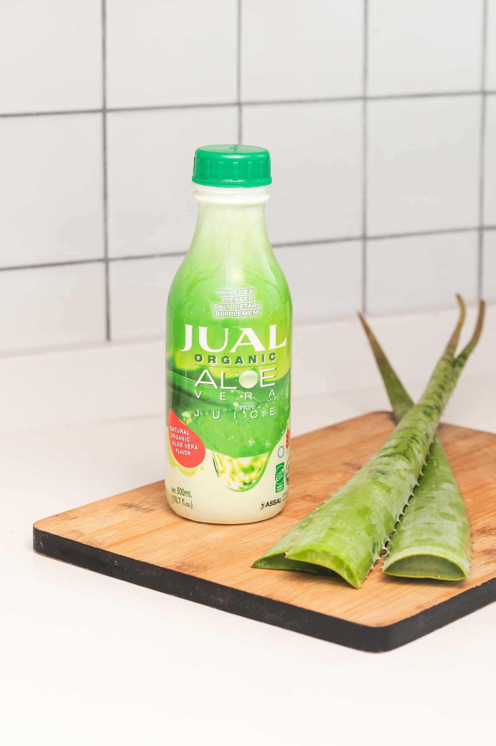Amazon.com : JUAL 100% Pure Organic Aloe Vera Juice  Zero Sugar,  Aloin-Free  Natural Flavor  Vegan Detox Functional Beverage  16.7 Fl Oz  (500ml) : Health & Household