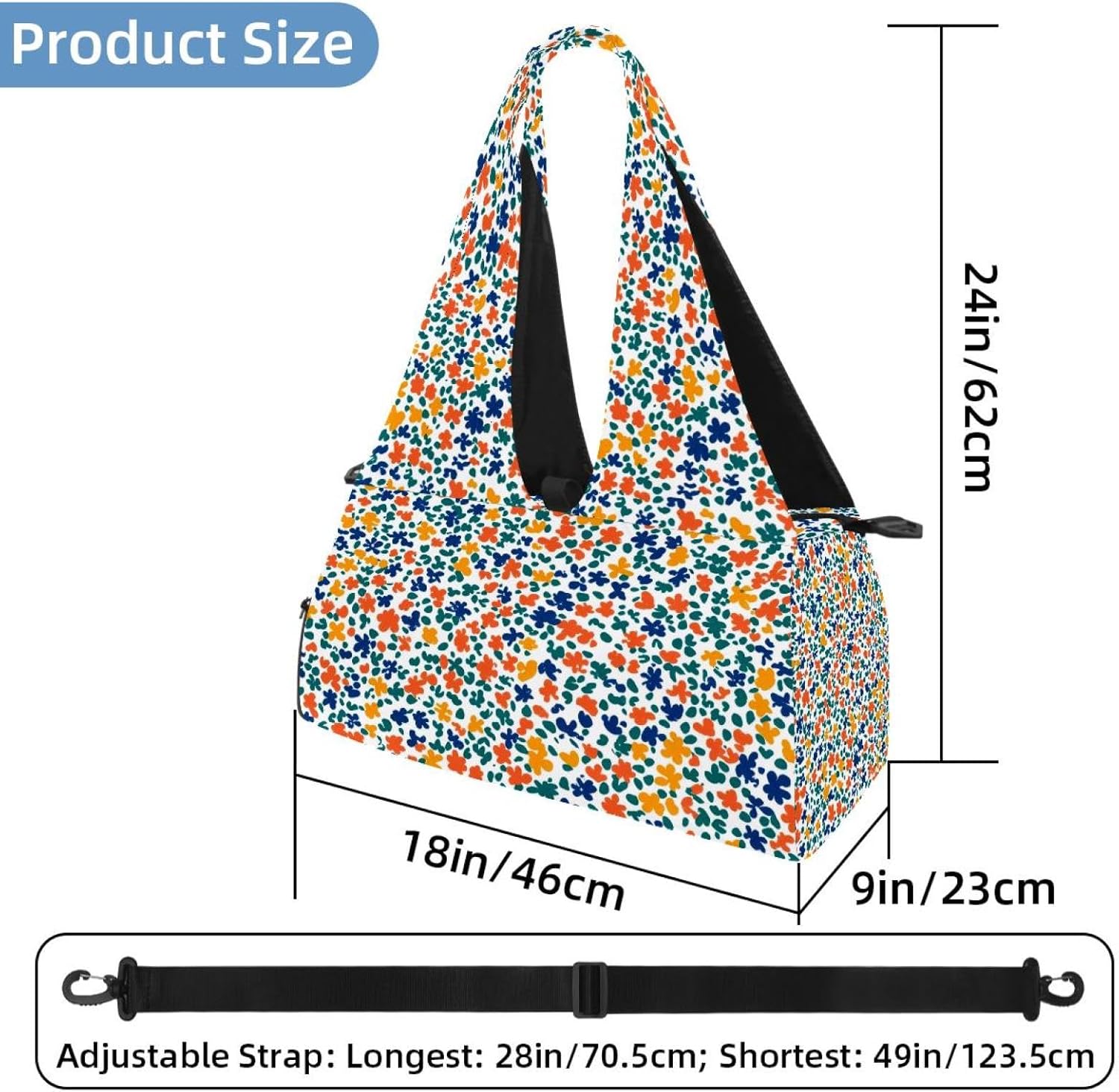 Yoga Mat Bag, Gym Workout Bag with Shoe Compartment, Butterflies Pilates Bag for Women, Quick Access Storage Yoga Tote Bag for Sports Travel Office