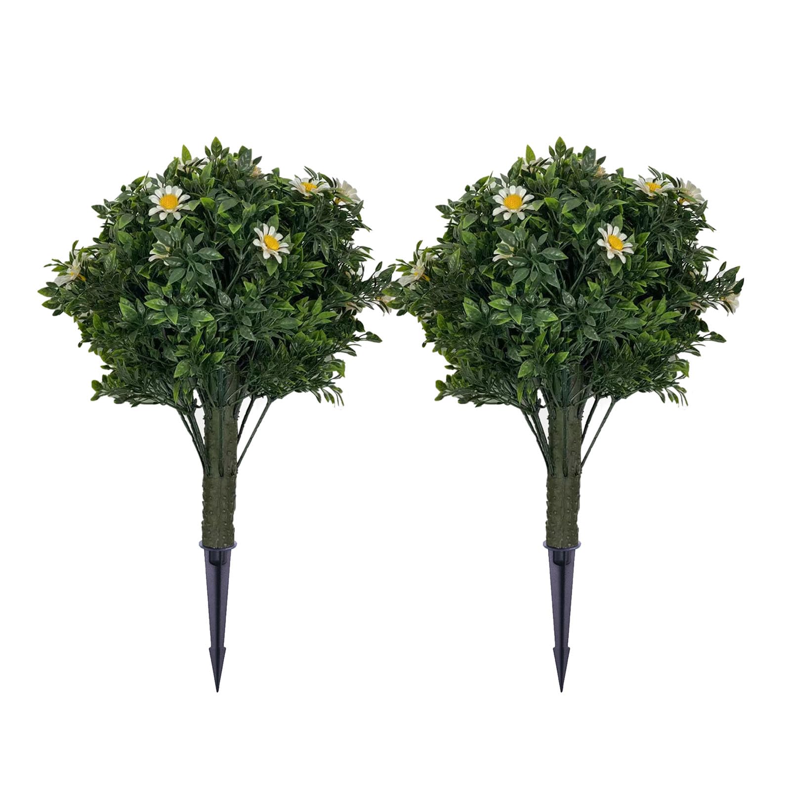 Yctze Sztuczne Drzewa Topiary z Kolcami Naziemnymi 2 szt. 19,69 Cala Sztuczne Drzewa Topiary z Małymi Kolcami Chryzantemy Krzewy Rośliny Ogród Yard Weranda Krzewy