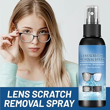 Lens Scratch Removal Spray,Glasses Lens Scratch Repair,Sunglasses Scratch Remover Spray,Lens Scratch Remover for Eye Glasses,Lens Cleaning Spray,Glasses Lens Scratch Repair Spray,100ml