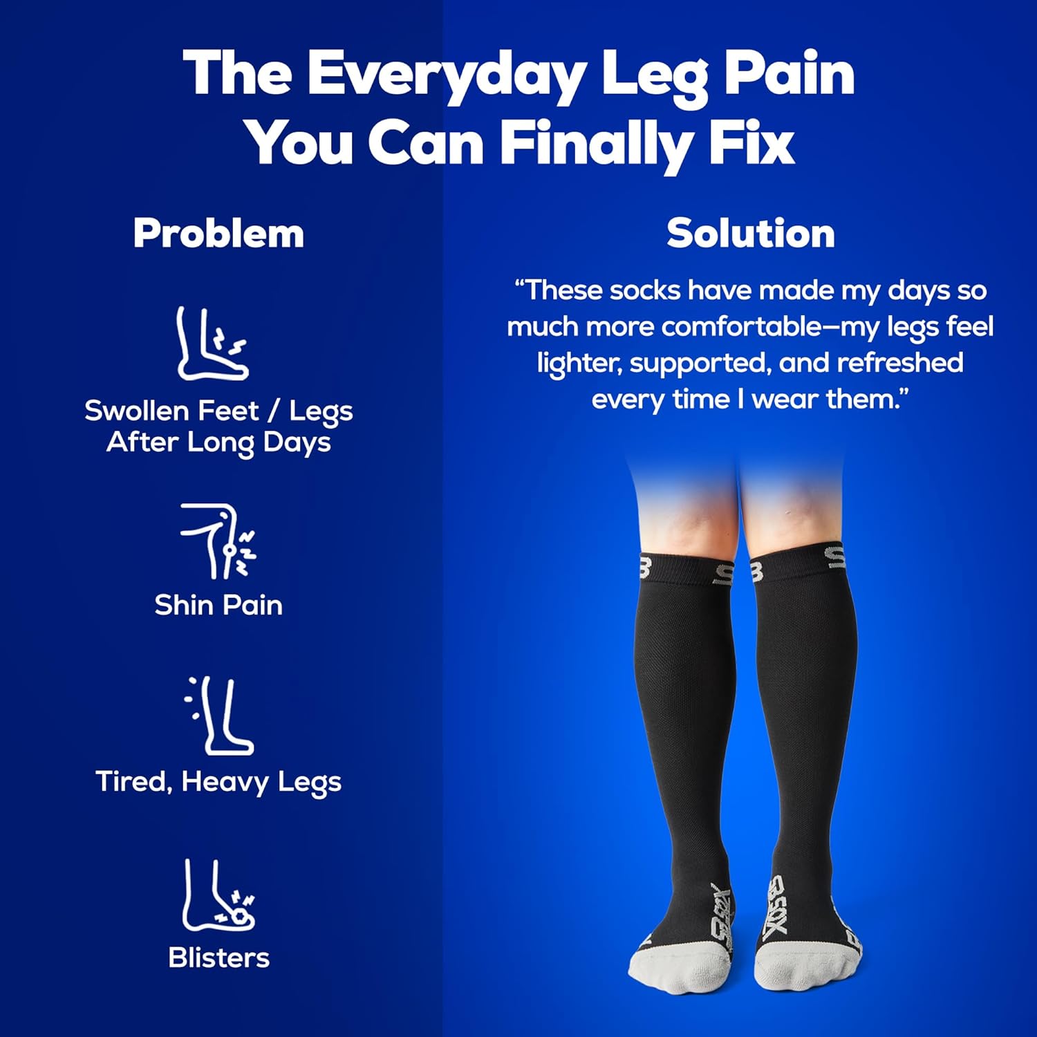 SB SOX Compression Socks for Women & Men (20-30 mmHg) - Best Support Stockings for Nurses, Travel, Medical, Pregnancy, and Daily Wear - Image 5