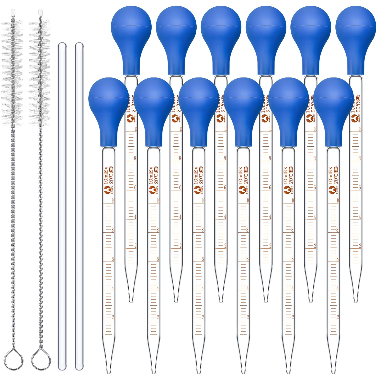Glass Dropper Pipettes - 16 Pack for Experiments & DIY -11