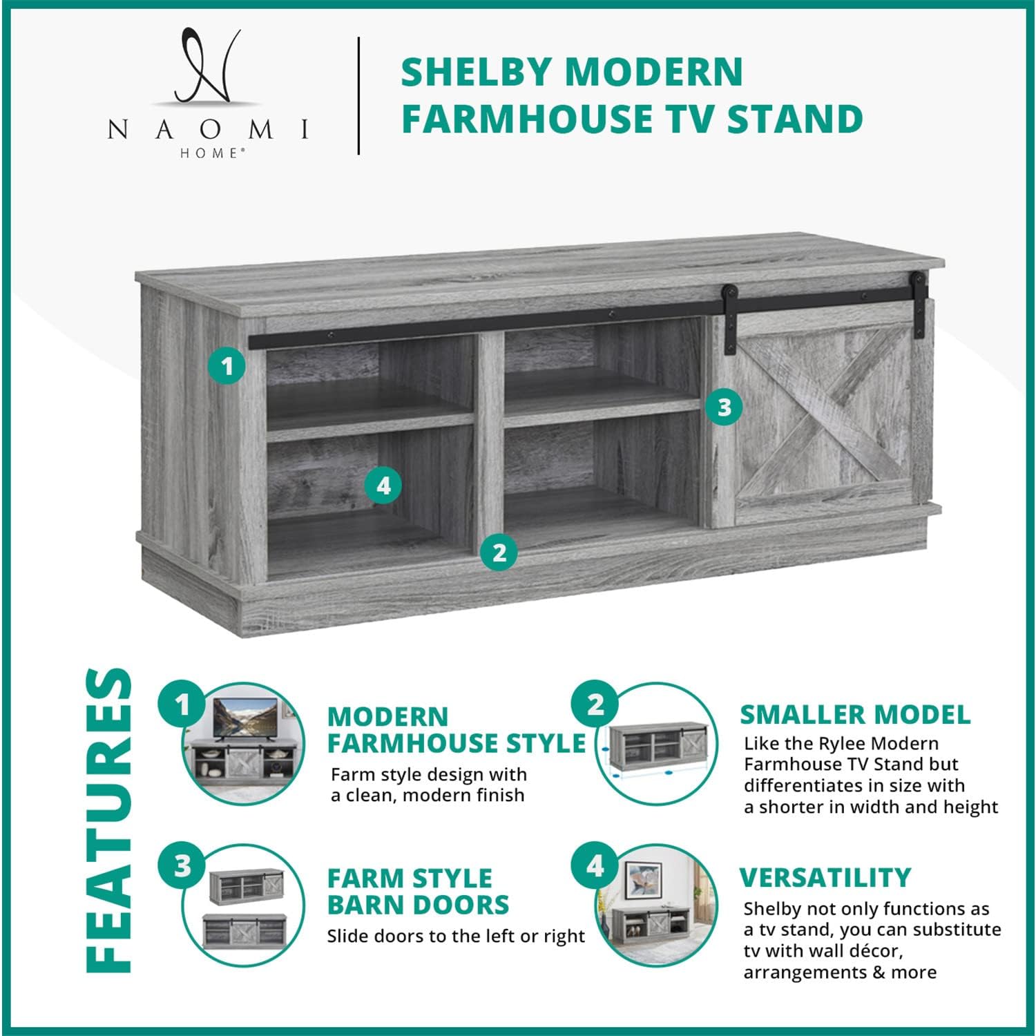 Assembled Naomi Home Shelby TV Stand