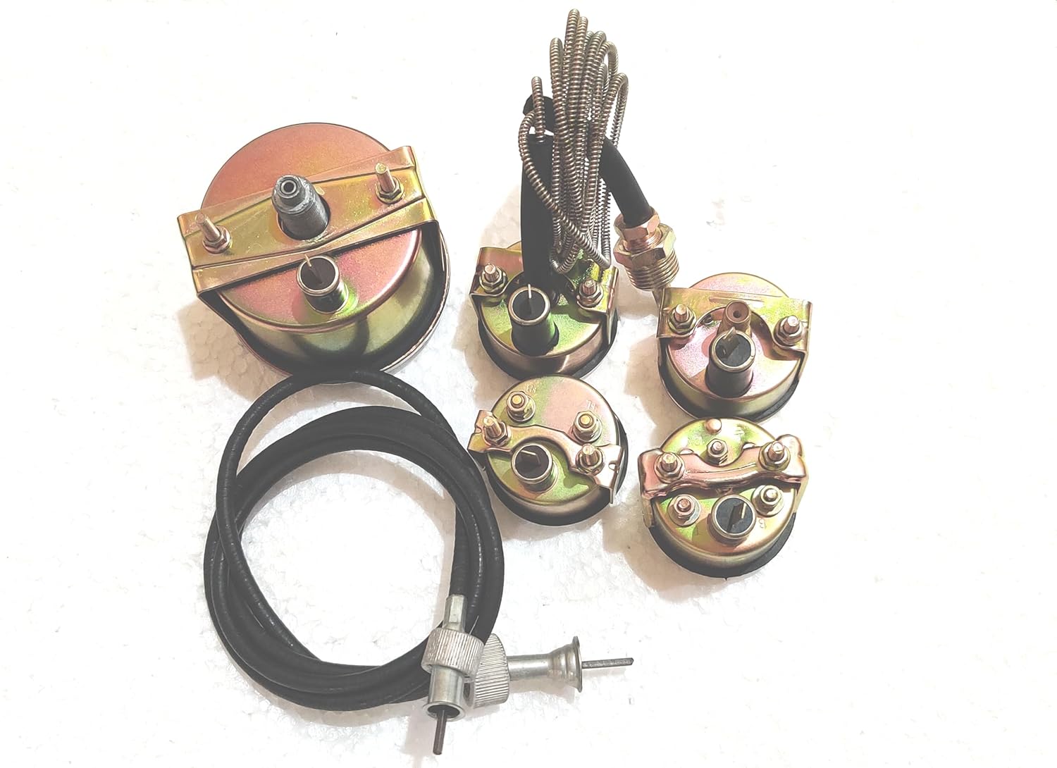 Generic Massey Ferguson MF35 MF50 MF65 TO35 F40 MH50 Tractor Gauge Set: Tachometer Temp Oil Fuel Amp with 39 inch Cable