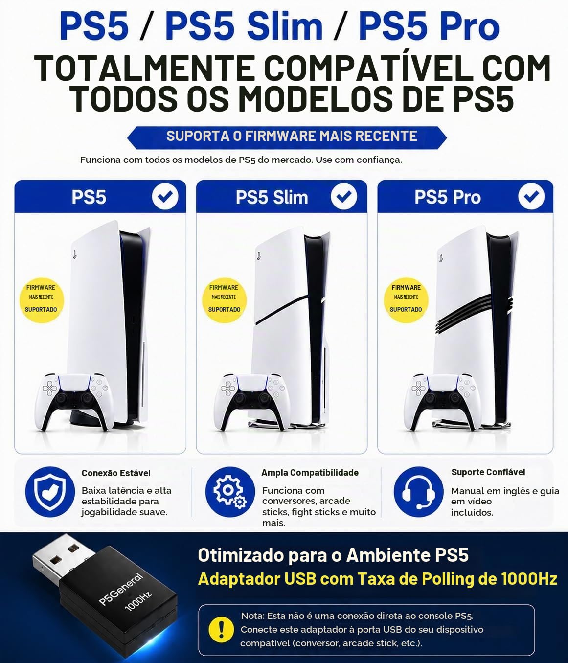 Besavior Besavior P5General Adaptador Conversor USB Emulador para