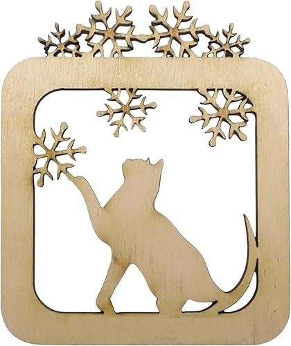 Miniatura 6 de Adorno personalizado de gato en una ventana, ideas de regalo para dueños de gatos navideños, decoraciones de árbol de Navidad, recuerdo de gatito