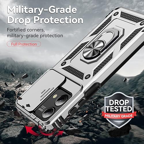 Miniatura 5 de SunStory Funda para teléfono para Motorola Moto G Stylus 5G 2023 con protector de pantalla HD y cubierta deslizante para la cámara y soporte, grado