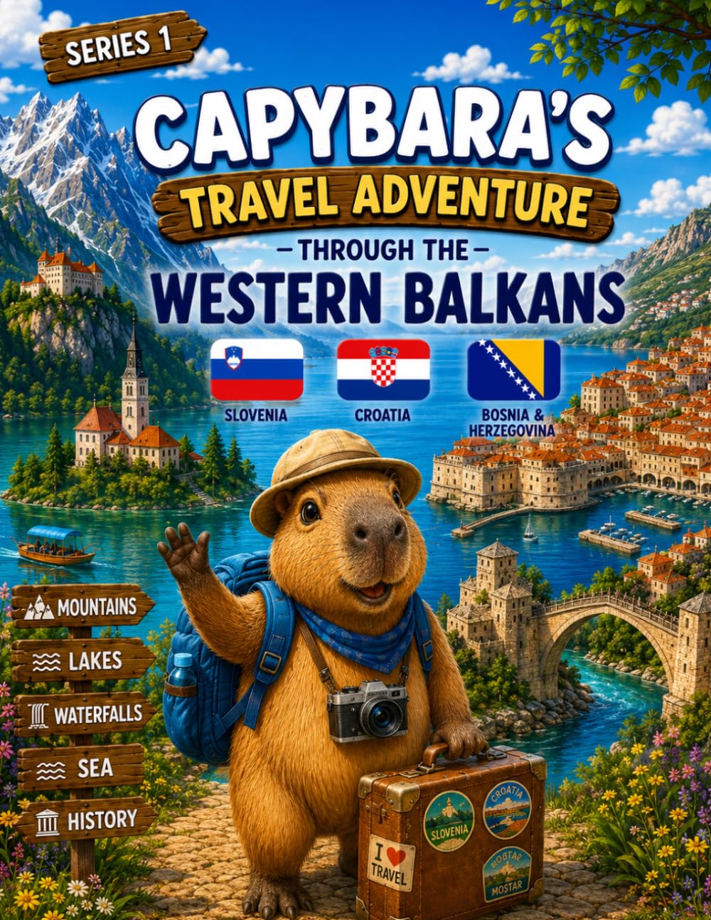 Capybara's Travel Adventure Through the Western Balkans: A Fun Coloring Book for Kids Ages 4-8 | Explore Slovenia, Croatia, Bosnia & Herzegovina, Lake ... the Adriatic Sea (Capybara Around the World)