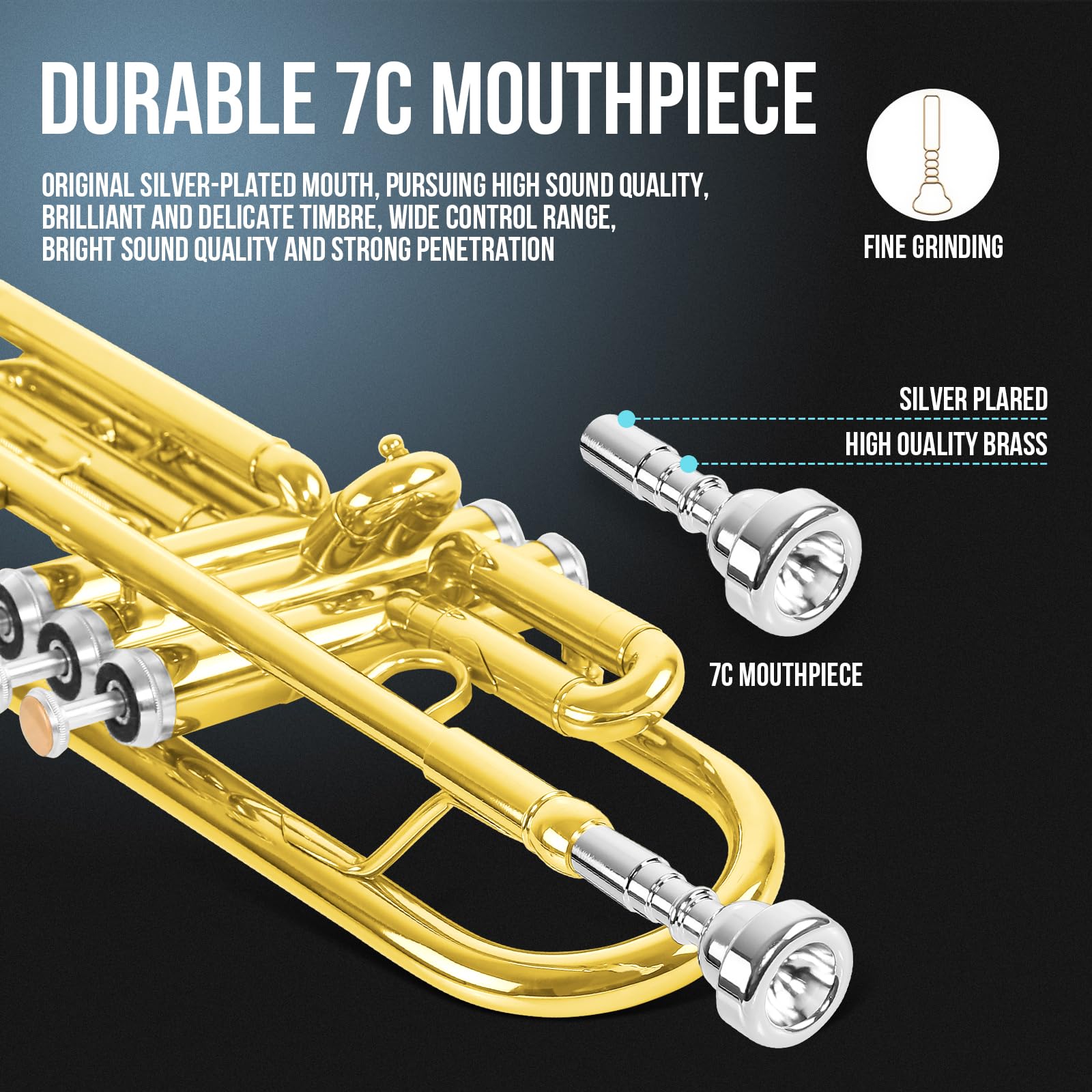 Amazon.com: Soulmate Bb Standard Trumpet Set for Beginner, Brass