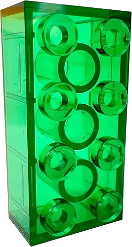 Miniatura 1 de Minizfigs Juguetes clásicos de construcción de ladrillos clásicos de 2 x 4, color verde transparente de 2 x 4 Bloques básicos STEM Learning City,