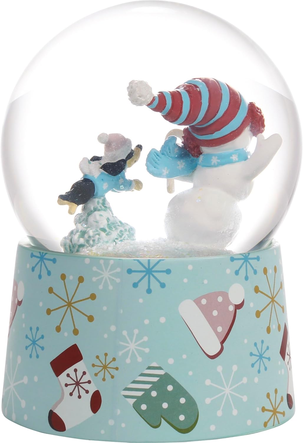 Precious Moments Snowman & Puppy Musical Snow Globe – Little Moments Make The Best Memories Resin/Glass Christmas Décor – 241109
