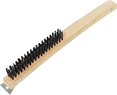 Thunder Group Wire Brush with Scraper, 14-Inch