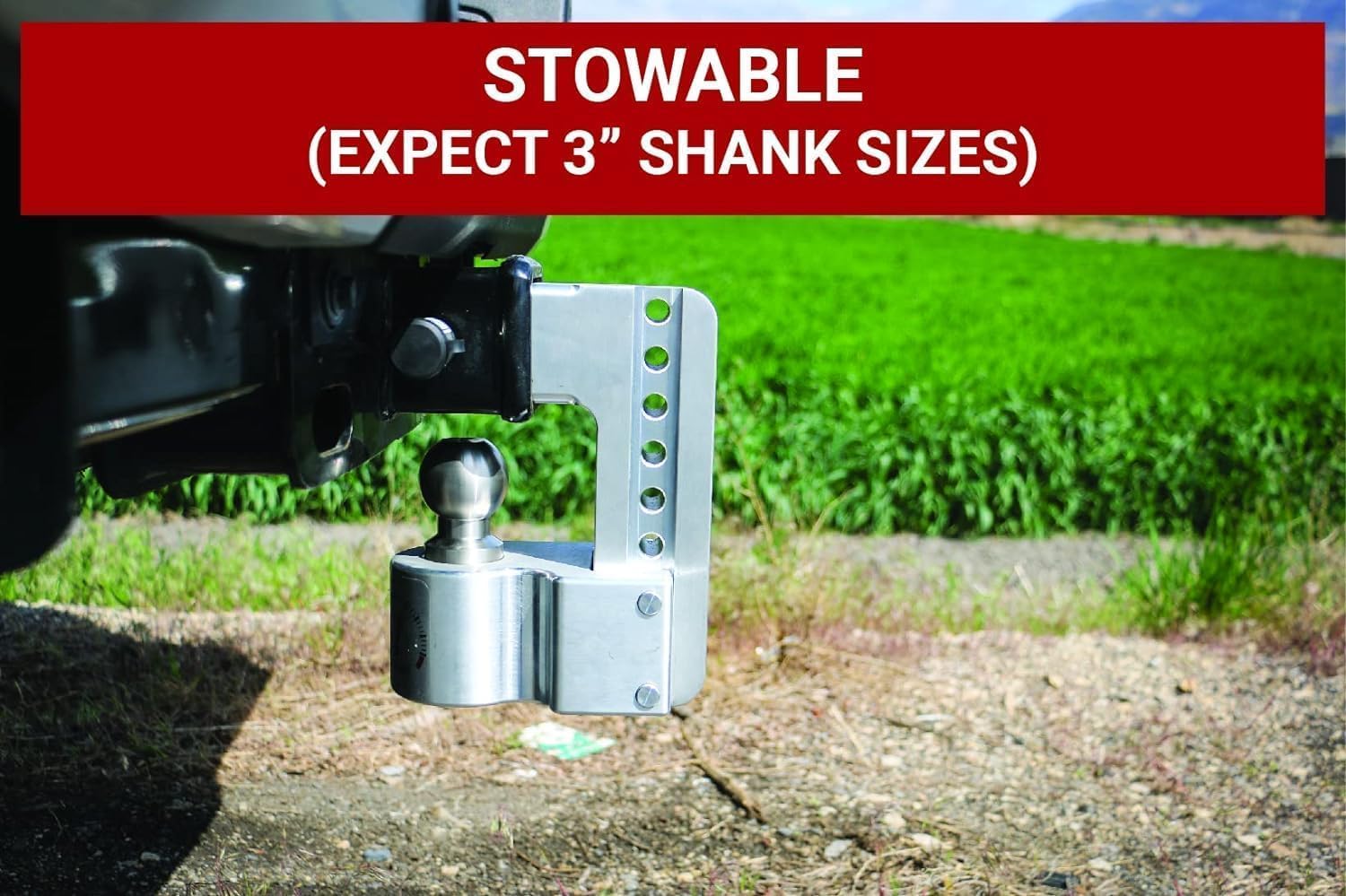 WS8-2.5-KA Adjustable Trailer Hitch Ball Mount - 8" Drop Hitch for 2.5" Receiver w/ 2 pc Keyed Alike Lock Set, Premium Aluminum Trailer Tow Hitch w/ Built in Weight Scale for Anti Sway, 18,500 lbs GTW