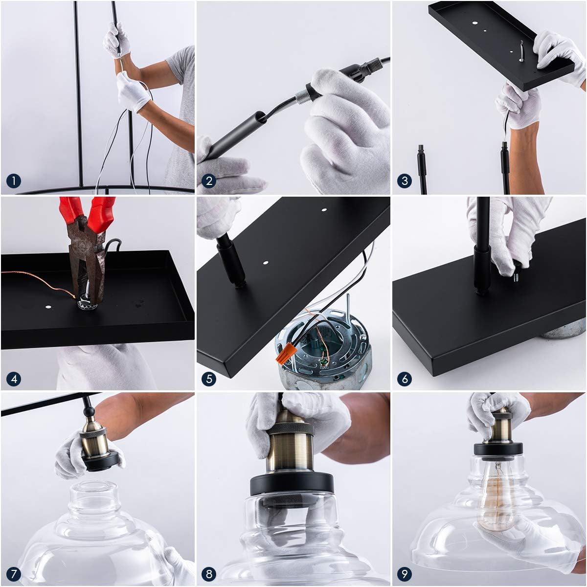 50% Off Discount Lanros Vintage Rustic 3-Light Kitchen Island Lighting with Clear Glass Shades, 4 Cuts Adjustable Hanging Metal Rod Farmhouse Chandelier for Dinning Room, Matte Black & Vintage Brass Exclusive Discount 80% Offer Lanros Vintage Rustic 3-Light Kitchen Island Lighting with Clear Glass Shades, 4 Cuts Adjustable Hanging Metal Rod Farmhouse Chandelier for Dinning Room, Matte Black & Vintage Brass