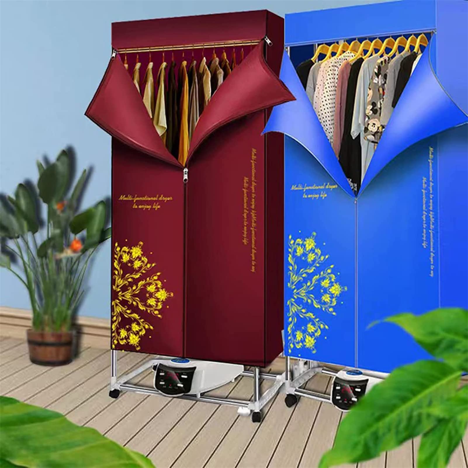 Asciugatrice Asciugabiancheria elettrico 1500W Grande capacità 20kg con telecomandoEfficiente dal punto di vista energetico Lavanderia interna bagnata Aria calda riscaldata asciugatura Rack Armadio