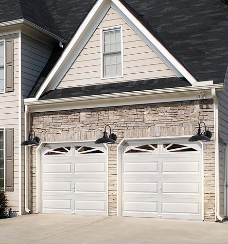 Miniatura 5 de DENGNBJ Dusk to Dawn Outdoor Wall Lamp, Black Farmhouse Porch Light, Waterproof, Rust-Proof. The Outside Barn Light for The Front Courtyard of The