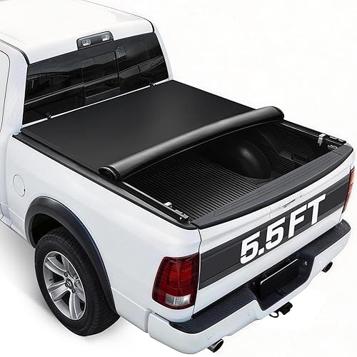 Soft Roll-up Truck Bed Tonneau Cover Compatible with 2004-2026 Ford
