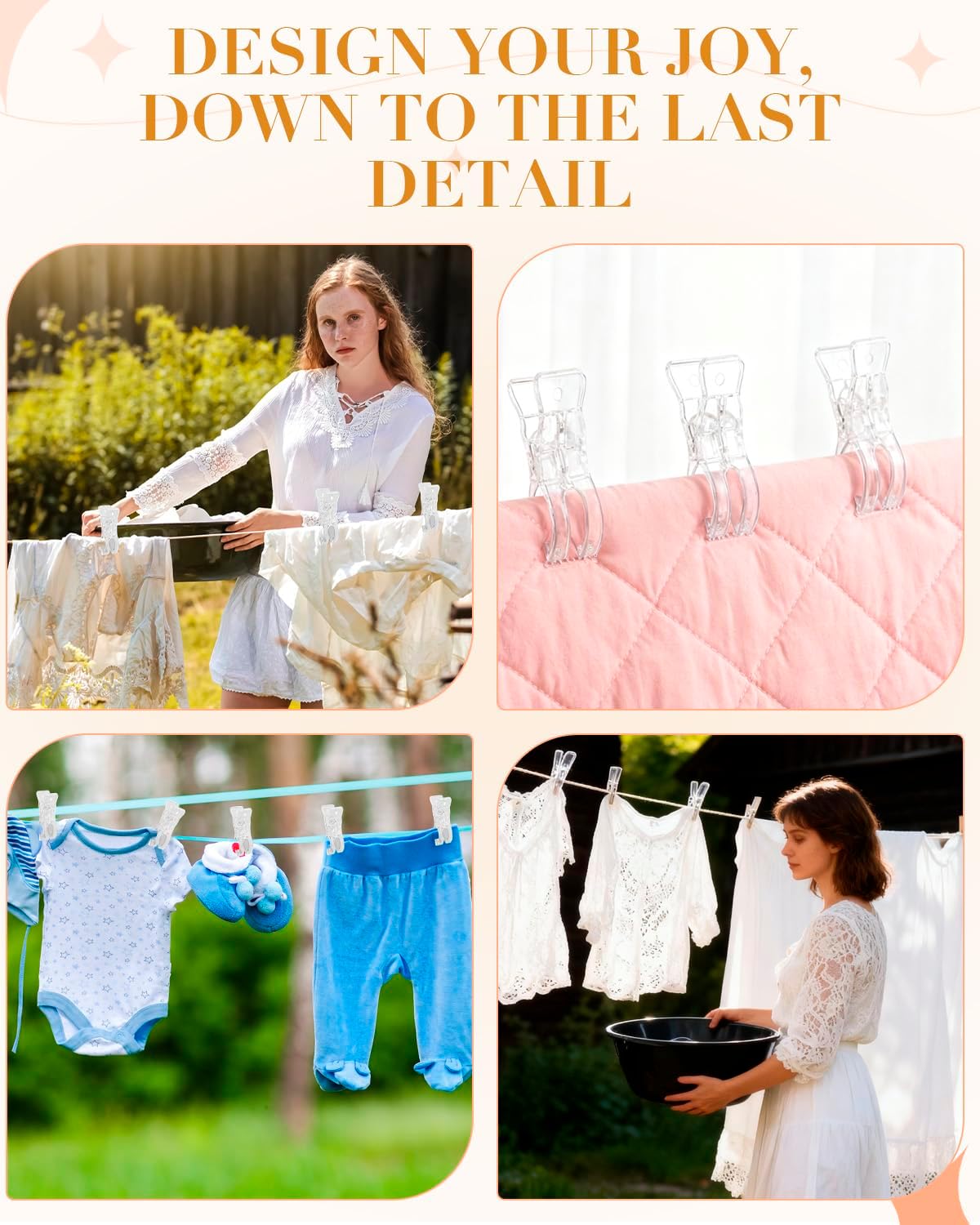 60 Pack Large Balloon Arch Clips, Plastic Transparent Backdrop Spring Clamps 3.5 Inch for Heavy Duty Clip Party Decor, Crafts, Woodworking & Photography