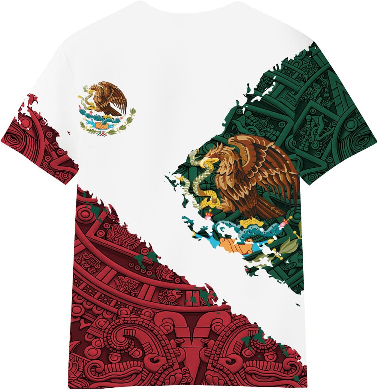 FAYBA Boys Aztec Mexican Shirts Boys Short Sleeves Mexico Shirt Mexico Jersey for Children's Tops