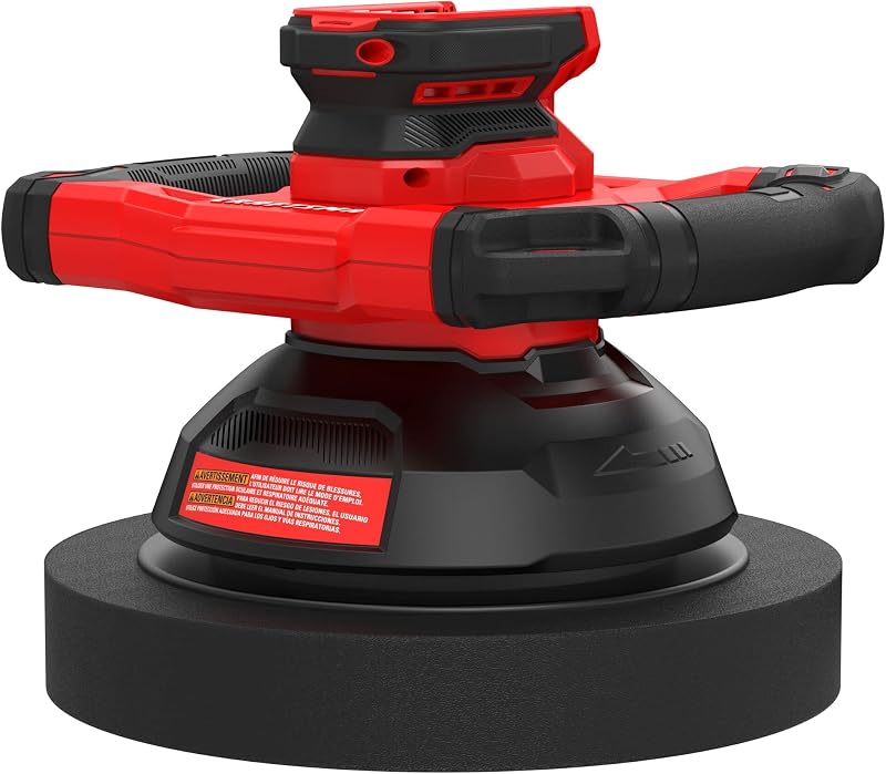 CRAFTSMAN V20 Pulidora de búfer inalámbrica, pulidora orbital para detalles de automóviles, 10 pulgadas con protector contra salpicaduras, solo herramienta (CMCE100B)