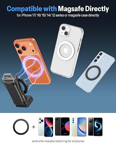 Miniatura 9 de OMOTON TP02-Pro - Soporte magnético para teléfono para vlogging, elementos esenciales para creadores de contenido con tornillo de 1/4 pulgadas