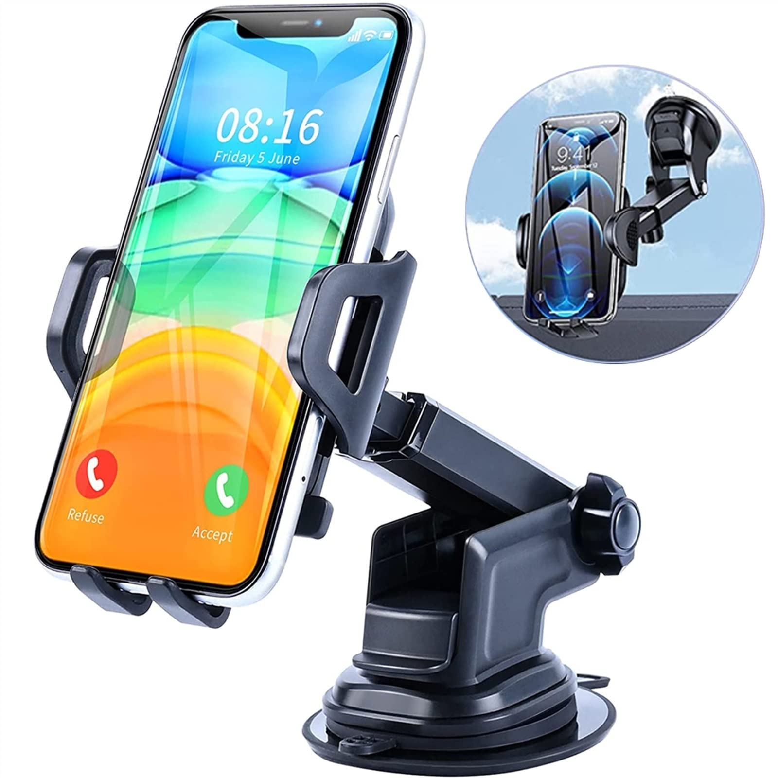 SCOOVY Porta Cellulare Supporto Telefono Auto Ventosa Supporto Telefono per Auto Supporto per Navigazione GPS Girevole A 360 ° Parti di Modifica del Supporto per Telefono Cellulare