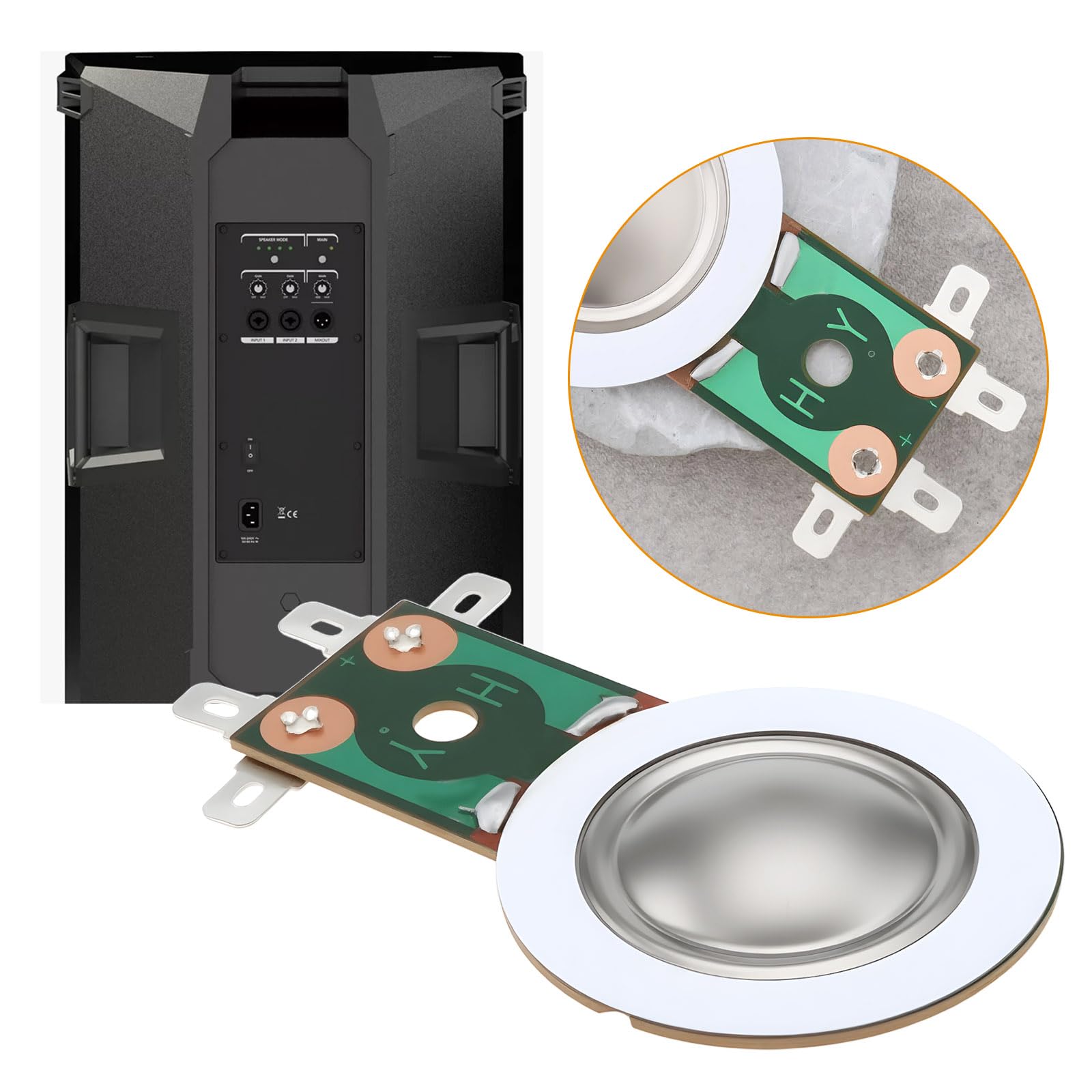 ECSiNG 2 Pezzi Diaframma Per Altoparlante Da 8 Ohm Compatibile Con THUMP 15A 12A Compatibile Con SRM450 V3