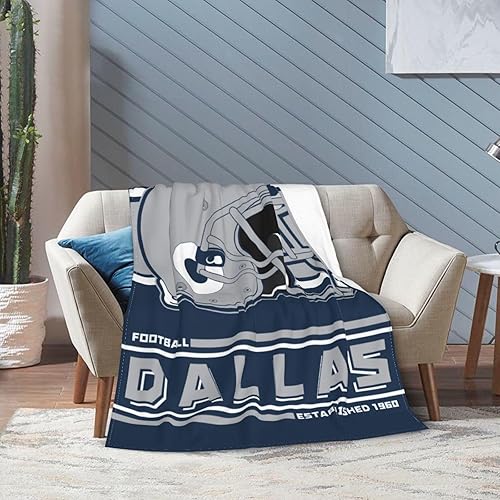 Miniatura 5 de Nmdswov Dallas - Manta personalizada con estilo de fútbol, regalos para hombres, mujeres, jóvenes, fanáticos, para sofá, cama, sofá, silla de sala